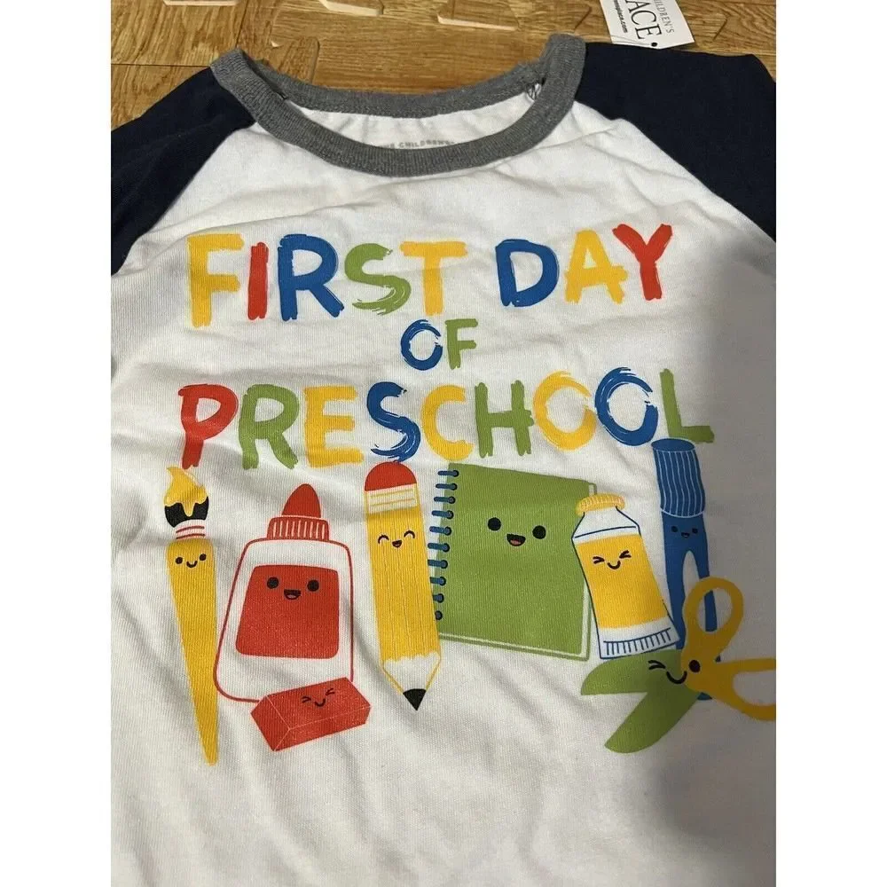 NWT First Day of Preschool The Childrens Place 3T Outfit - Picture 5 of 7